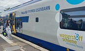 Mireo Plus - Wasserstofftriebwagen für die Niederbarnimer Eisenbahn, Foto: Lutz Lorenz, Lizenz: Tourismusverein Naturpark Barnim e. V.