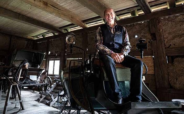 Willkommen im "Kutschenmuseum" Jürgen Bohm, Foto: Stefan Escher, Lizenz: Gemeinde Schorfheide