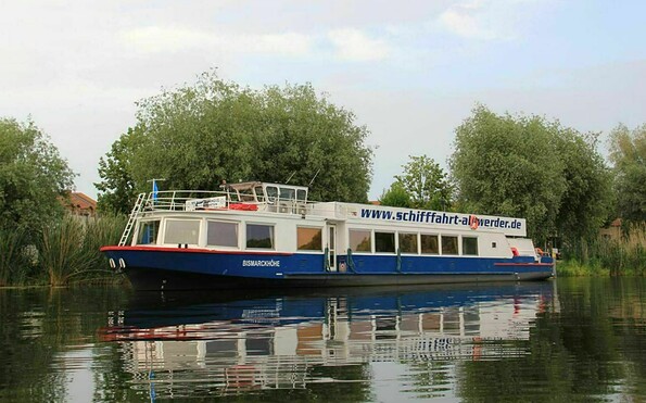 MS „Bismarckhöhe“ am Anleger in Werder (Havel), Foto: Reederei Kuhl, Lizenz: Reederei Kuhl GmbH