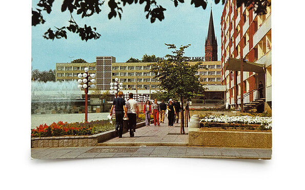 Hotel Stadt Frankfurt auf einer alten Postkarte, Foto: Reinder Wijnveld , Lizenz: Deutsch-Polnische Tourist-Information