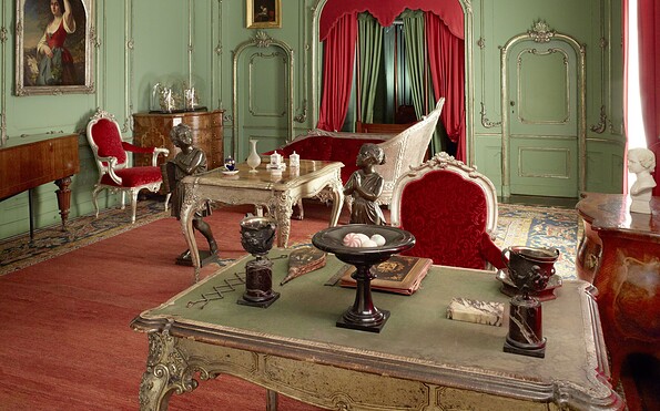 Damenflügel Schloss Sanssouci, Grünes Zimmer, Foto: Wolfgang Pfauder, Lizenz: SPSG