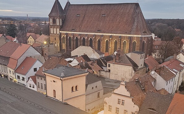 Blick auf die Nikolaikirche und Altstadt von Luckau, Foto: Dörthe Ziemer, Lizenz: Dörthe Ziemer