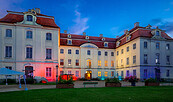 Schloss Martinskirchen bunt angestrahlt, Foto: Andreas Franke, Lizenz: Andreas Franke