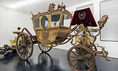 Blick auf eine Kronkutsche, Staatswagen König Friedrich Wilhelm II. von Preußen 1789, Foto: Günter Schneider, Lizenz: SPSG