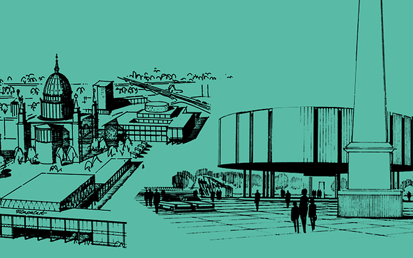 Foto: Wettbewerbe Alter Markt - links 1960, Hans Pampel u.a. - rechts 1. Preis 1969, VEB Landbauprojekte Potsdam, Gerhard Herrmann u.a., Foto Ulrich Frewel, Lizenz: Potsdam Museum