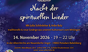 Nacht der spirituellen Lieder 2026