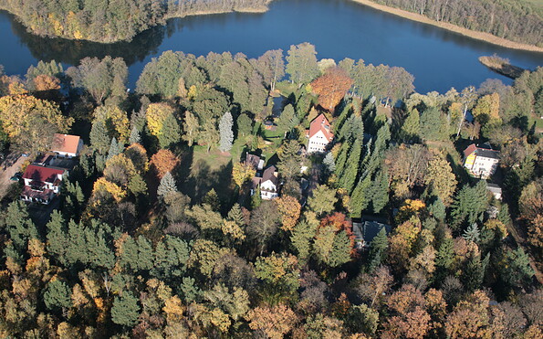 Luftaufnahme vom Bötzsee und Eggersdorf Nord, Foto: Rigo Sievert, Lizenz: Gemeinde