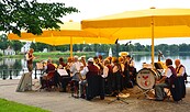 Der Musikverein Müllrose e.V. spielt bei den Müllroser Seekonzerten, Foto: Saskia Hoffmann, Lizenz: Stadt Müllrose/ Haus des Gastes