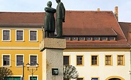 Sorbenbrunnen auf dem Altmarkt, Foto: Gregor Kockert, Lizenz: Tourismusverband Lausitzer Seenland e.V.